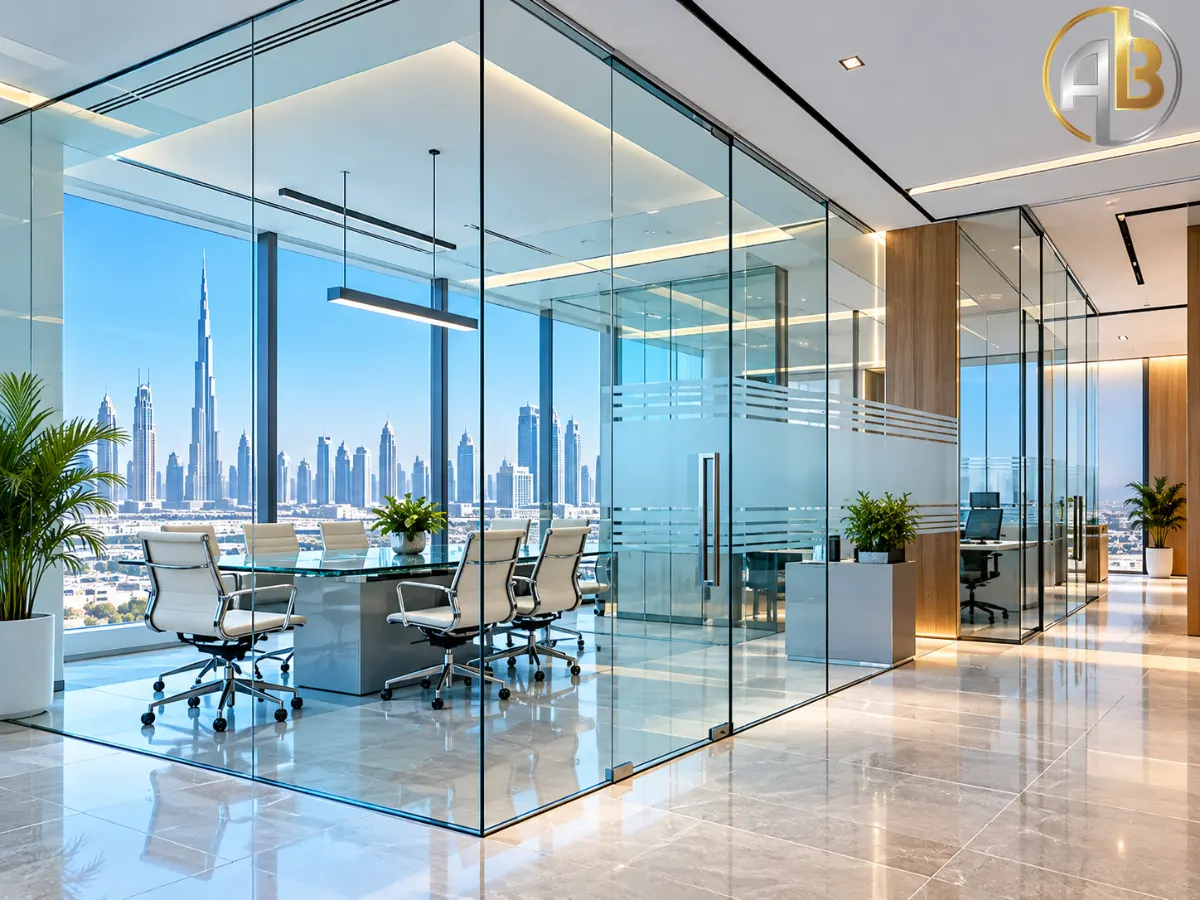 frameless glass partition